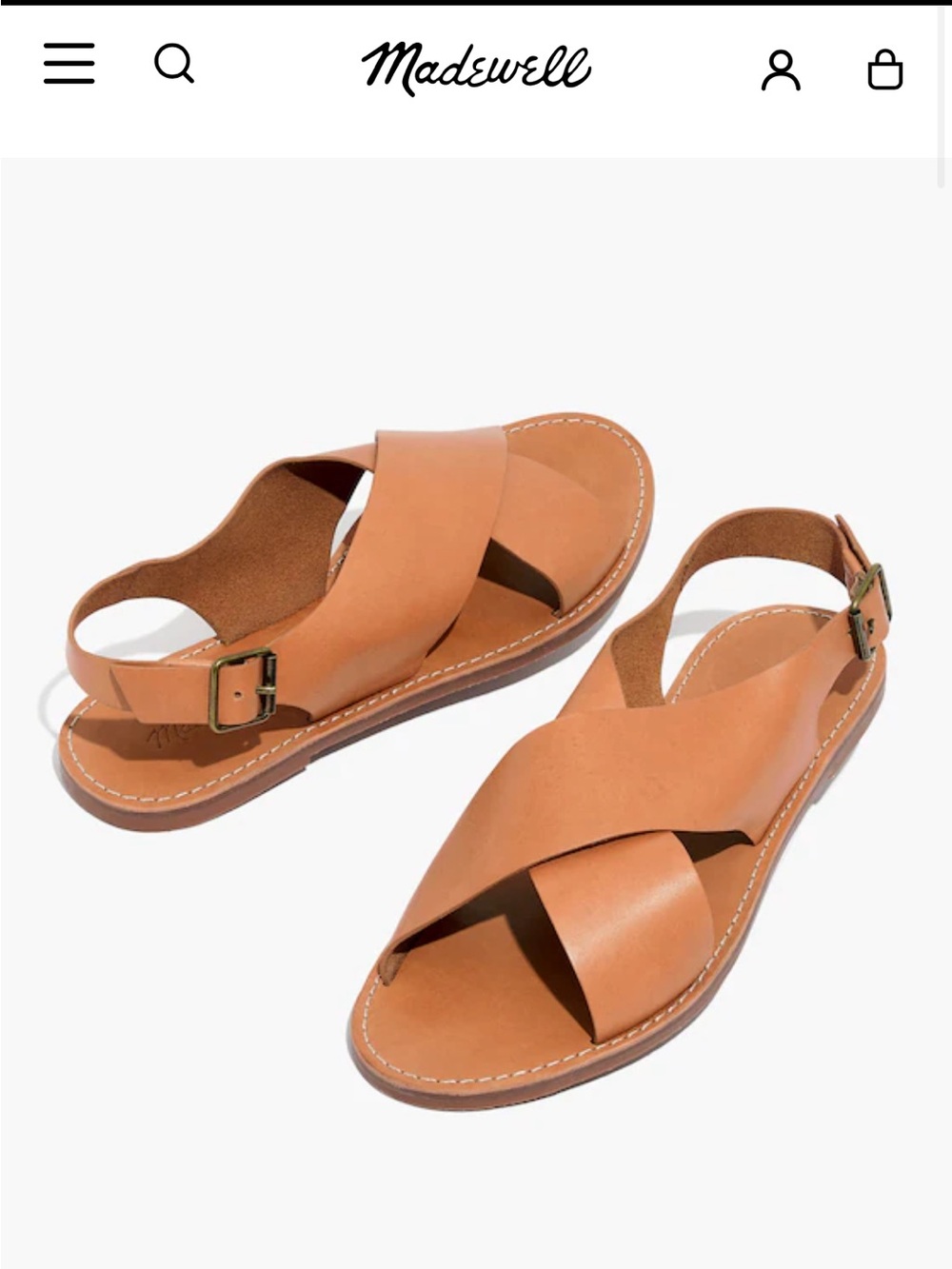 EUC Madwell Boardwalk Crossover Sandals